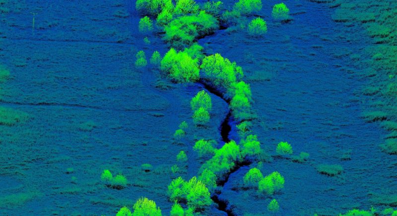 Drone lidar point cloud collected over StREAM Lab